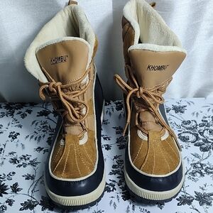 Khombu Brown and Black Snow‎ Boots